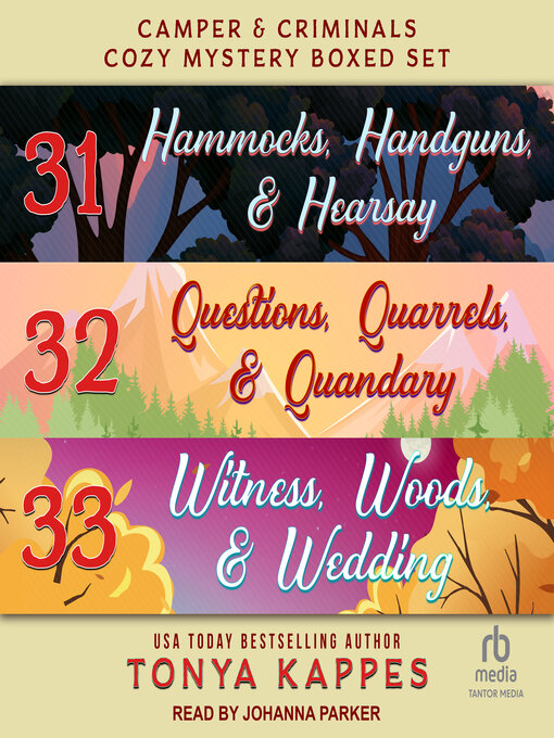 Title details for Camper & Criminals Cozy Mystery Boxed Set by Tonya Kappes - Available